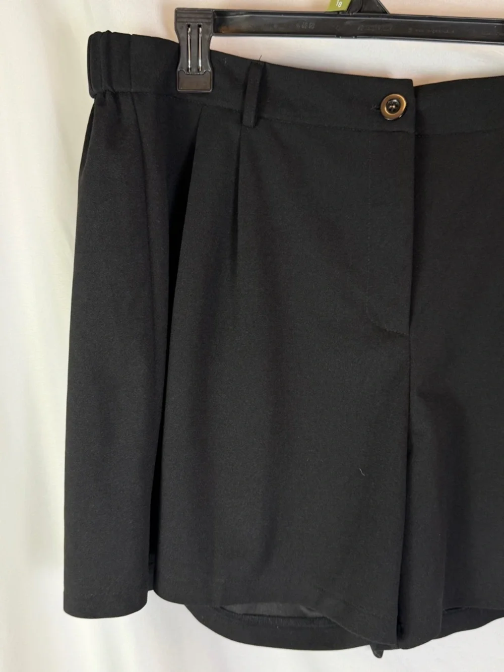 Black Tailored Shorts High Waist Classic Workwear 2XL Plus Size
